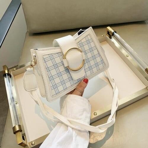 Ladies Shoulder Bags New fashion PU High Quality Hot Sale Girls Diagonal bag Color Matching Casual Small Square Bag