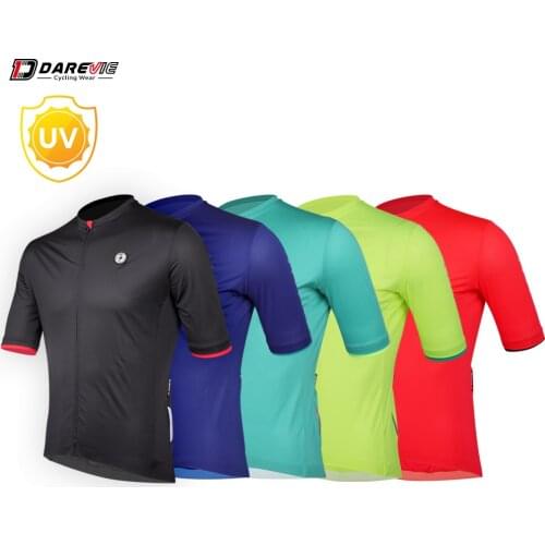 DAREVIE Cycling Jersey Men UV Protect Pro 2021 Newest 5 Color Mens Cycling Jerseys Summer Breathable Cool Cycling Clothing
