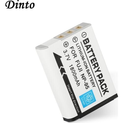 DINTO 1pc 1800mAh 3.7V NP-95 NP95 NP 95 Replacement Camera Battery for Fujifilm FinePix F30 F31fd Real 3D W1 X-S1 X100 X100s