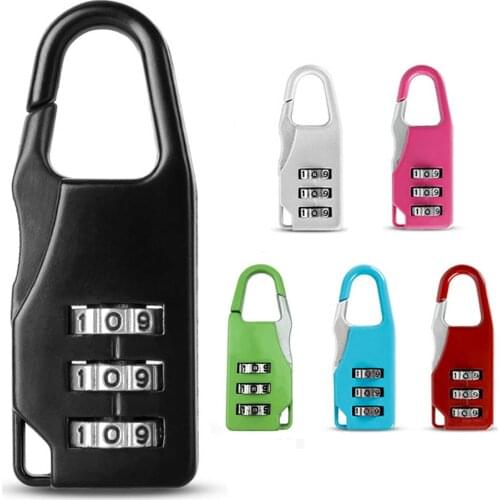 3 Mini Dial Digit Number Code Password Combination Padlock Security Travel Safe Lock For Padlock Luggage Lock Of Gym