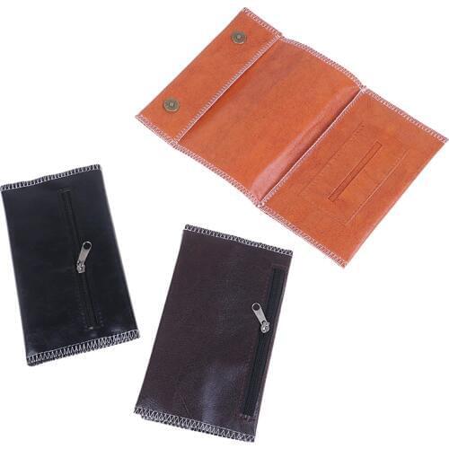 3Colors Artificial Leather Tobacco Pouch Pipe Cigarette Holder Smoking Paper Holder Wallet Bag