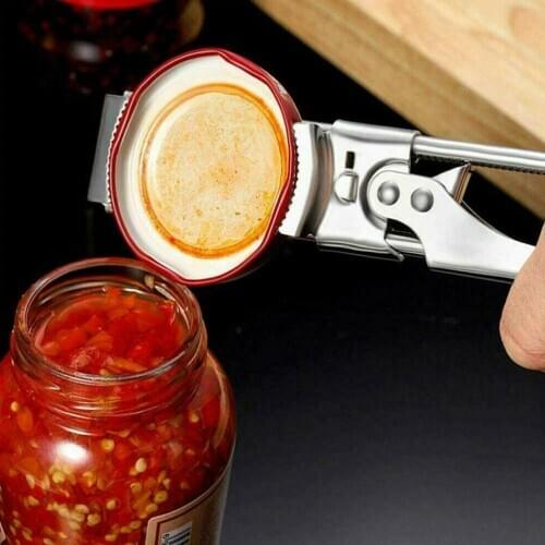 Multifunctional Stainless Steel Can Opener Adjustable Jar Opener Beer Bottle Opener Manual Jar Lid Gripper