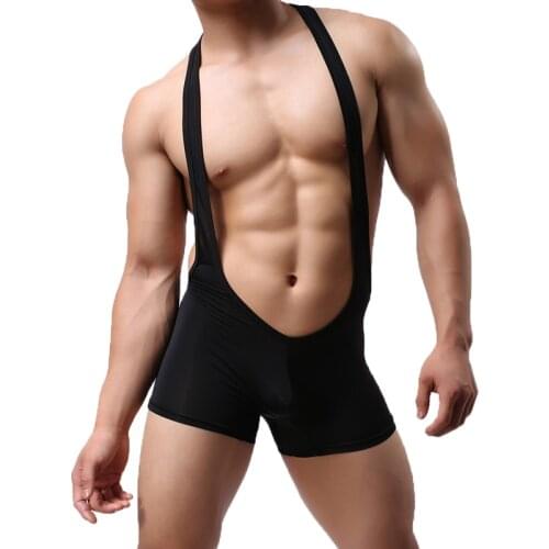 Mens Bodysuit Leotard Wrestling Nylon Jumpsuit Boxer Briefs Underwear Freestyle Leotard Underwear Wrestling Suit