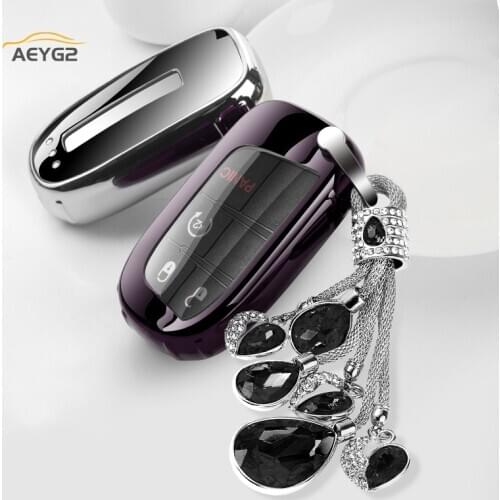 Soft TPU Car Remote Key Full Cover Case For Jeep Grand Cherokee Chrysler 300C Renegade Fiat Freemont Dodge Durango Journey Dart