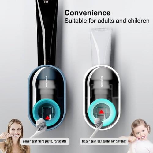 Bathroom Toothpaste Squeezer Automatic Toothpaste Dispenser Wall Mount Dust-proof Toothbrush Holder Storage Rack home Accessorie