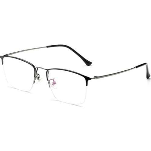 Viodream New Pure Titanium Spectacle Frame Retro Fashion Half Optical Glasses Frame Prescription Eyewear Frames Oculos De Grau