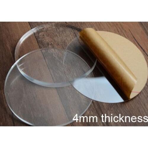 4mm thickness transparent PMMA circular plate Acrylic disc plate perspex wafer Transparency organic glass plectane UV board