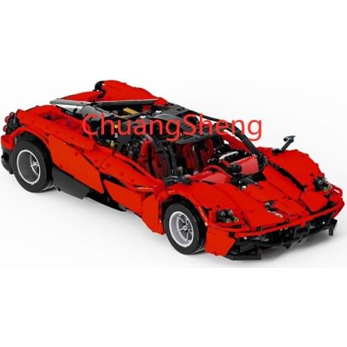 Technology building block moc-31944 racing car sports car assembling toy boy gift static display