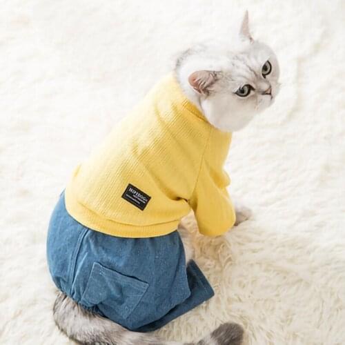 Pet Cat Clothes Four-legged Clothing Spring And Autumn Clothing For Cats Small Dogs Dogs Corgi Pomeranian Teddy Dog Clothes Knit