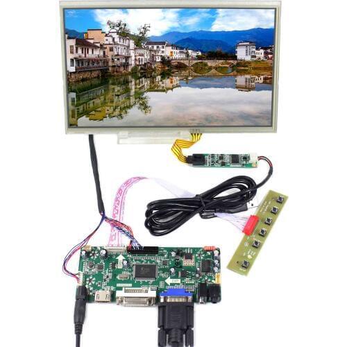 10.1inch 1024X600 LCD Screen With Resistive Touch Panel work with HD MI DVI VGA AUDIO LCD Board