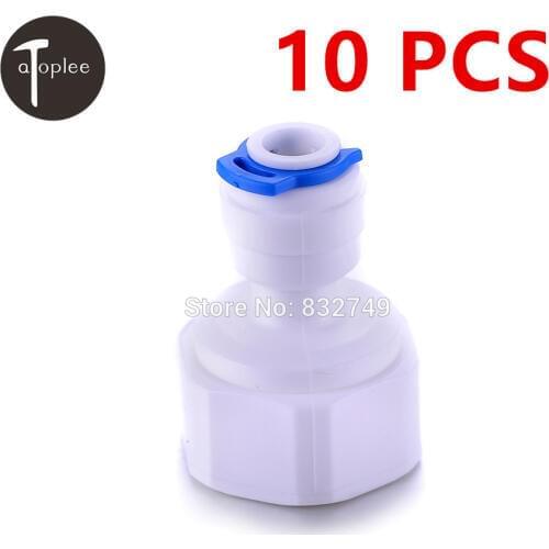 10PCS 37mm Joint Connecting Two Waterpipes 1/4 1/2 BSP Plastic Water Filter Tools For Water Cleaner Water Dispenser