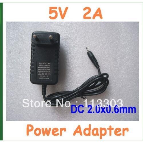 10pcs 5V 2A Power Supply Adapter Tablet Battery Wall Charger for FreeLander PD20 PD10 Tablet DC 2.0x0.6mm