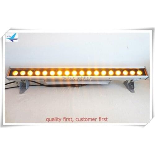 10 pieces/lot Outdoor ip65 wall 18x18w dmx led bar rgbwa uv dmx outdoor 6 in 1 led wall washer light ip65