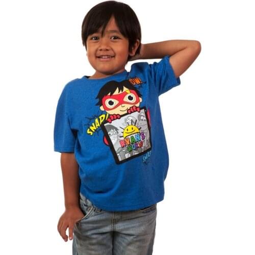 2019 New Summer Children Clothing T-shirt Christmas Tops Girl T Shirts Ryan Toys Review Mask Boy Cartoon Baby t shirt Tees