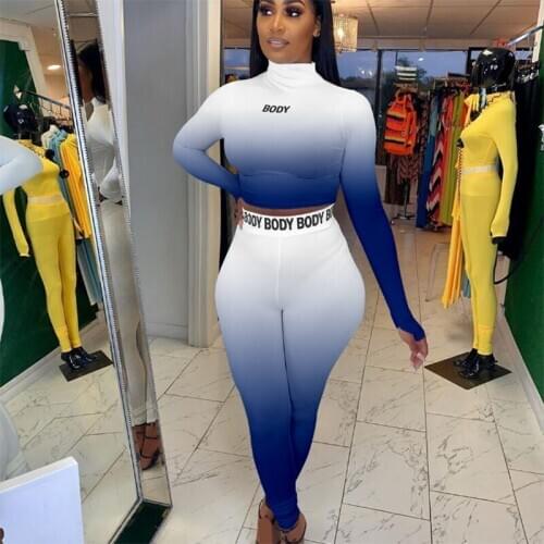 2020 Huan Wei Workout Clothing Activewear Set Women Yoga For Gym Long Trousers