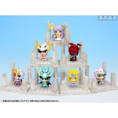 7pcs/set Cute Japan Anime Gold Saint Seiya knights of the zodiac PVC Action Figure Collectible Model Toys