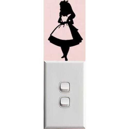Alice In Wonderland Light Switch Stickers Decor Fashion Wall Decals Vinyl 5WS1194