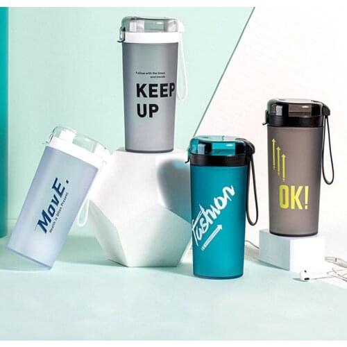 400ML Water Bottle Sport Whey Protein Shaker Bottle With Agitator Ball Mixer Powder Proteins For Gym Outdoor Camping Portable