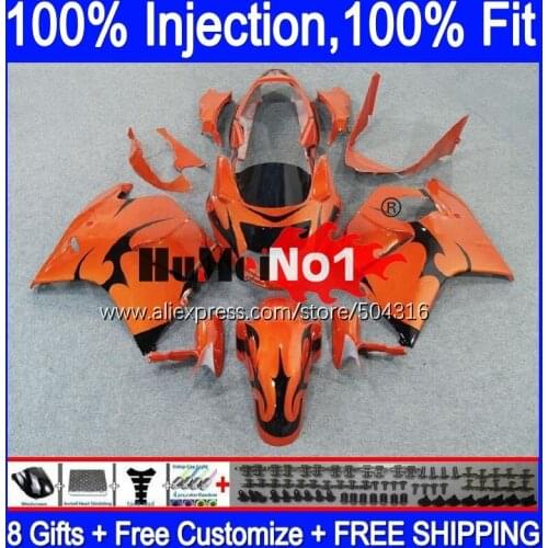 CBR1100 XX For HONDA Blackbird CBR 1100XX 96 93MC.97 CBR1100XX 2002 2003 2004 2005 2006 2007 02 03 05 06 07 Fairing Orange&flame