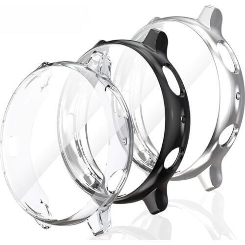 Case for Samsung Galaxy Watch Active 2 44mm Screen Protector TPU Anti-Scratch Full Soft Protective Bumper Cover for active2 40mm