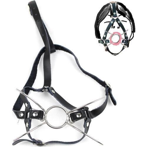 Spider Shape Metal Mouth Ring Open Gag Ball Gag toys Sex Mouth Plug Full Head Harness Sex Adults Toy games for women