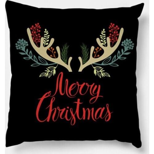 Decorative Christmas Cushion Cover Red Home Decor Sofa Pillow Case Cover Seat Car Throw Pillowcase Christmas Decoration For Home