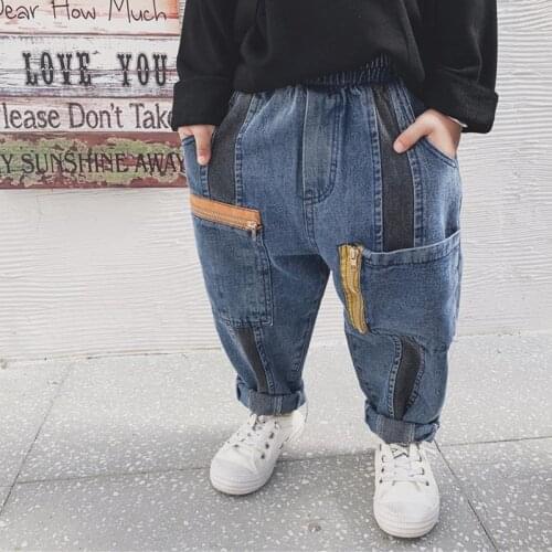 Kid Pants For baby Boys jeans Pant Letters Autumn Kids Korean demin Pants Casual toddler Boys Clothing For 2-8 Years