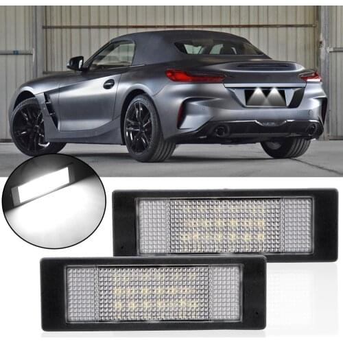 For BMW E81 E87 E63 E64 E89 Z4 F20 F21 24 LEDs Trunk Lamp 2pcs/lot Car LED License Number Plate Light Car Light Source