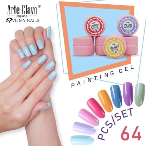 Arte Clavo 72 Colors/Set Painting Gel Nail Art Ice Nails Polish Jelly Gel 5ml Wholesale UV LED Lamp Soak Off Gel Nail Varnish