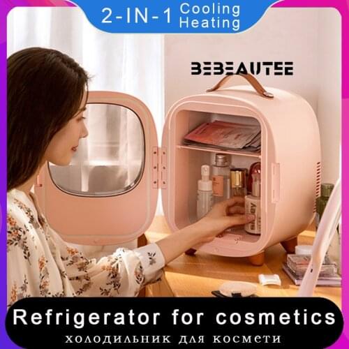 Refrigerator for Cosmetics Cooling Heating Bento 8 L Portable Mini Fridge Mask Essence Freezer Camping Car Cold Fruit Cooler Box