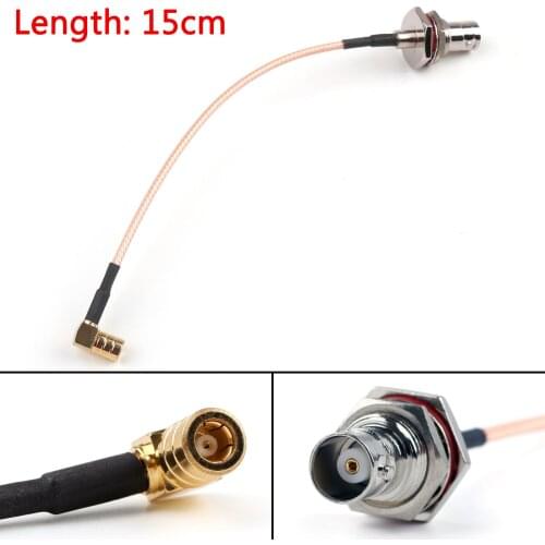 Artudatech 5PCS 15cm RG316 Cable BNC Female Jack To SMB Female Jack Right Angle Pigtail 6in Connector Parts