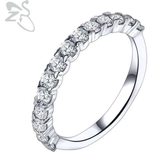 ZS Real 925 Sterling Silver Rings for Women with Stone Infinity Love Rings cz Engagement Rings for Women Sterling Silver Jewelry