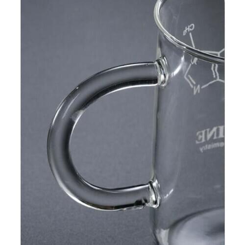 Caffeine Beaker Mug Graduated Beaker Mug with Handle Borosilicate Glass Cup Dropshipping