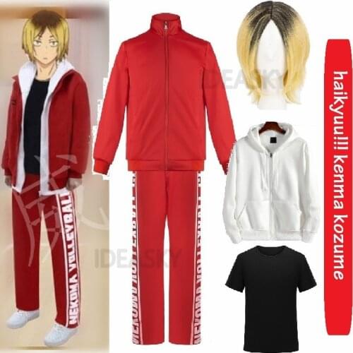 Haikyuu Nekoma Jacket Pants Hoodies T shirt Uniform Kuroo Tetsurou Kenma Kozume Cosplay Costume Volleyball Anime Sportswear