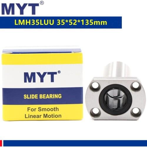 MYT high precision LMH35LUU long oval flange linear bearing linear bushing for 35mm CNC Router 3d printer parts 35*52*135 mm
