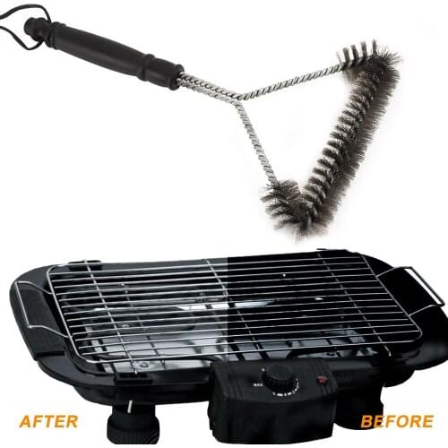 Kitchen Accessories BBQ Grill Barbecue Kit Cleaning Brush Stainless Steel Bristles Cleaning Brushes Cooking Tool Barbecue 2
