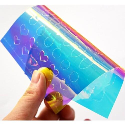 1sheet Ice Gel Nail Sticker NON-ADHESIVE Decals Aurora Nails Guide Tips Paper Decoration Korean Style Nail Art Patch