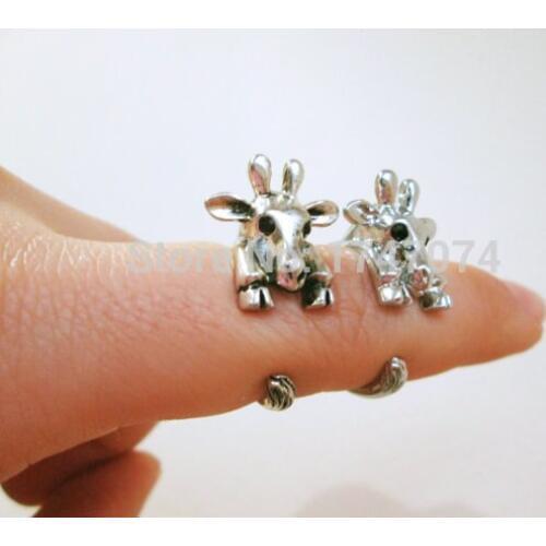 New hot sale wholesale adjustable baby giraffe ring, baby giraffe fashion Jewelry