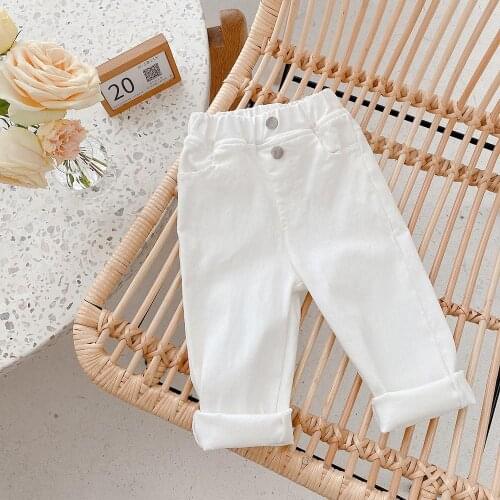 New Spring Autumn Baby Girls Fashion Korean Style Casual Solid Color Pants