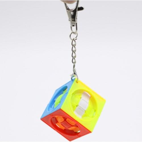 New Magic Cubes Keychain 3.5CM ball cube can rotated Magic Cubes Pendant Twist Puzzle Toys for Children Gift Magic Cube