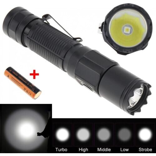 NT21 Ultra Bright XPL-V3 U4 LED 5 Switch Modes Professional Tactical Flashlight with Long-range and Magnetic Charging + 18650