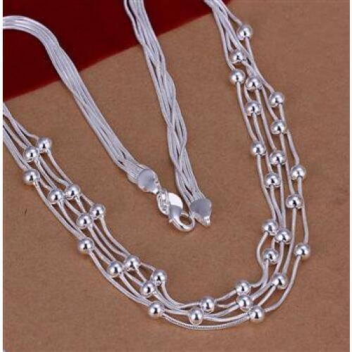 Wholesale fashion jewelry Necklace , M925 Silver color Necklace . Nice Jewelry. Good Quality N50