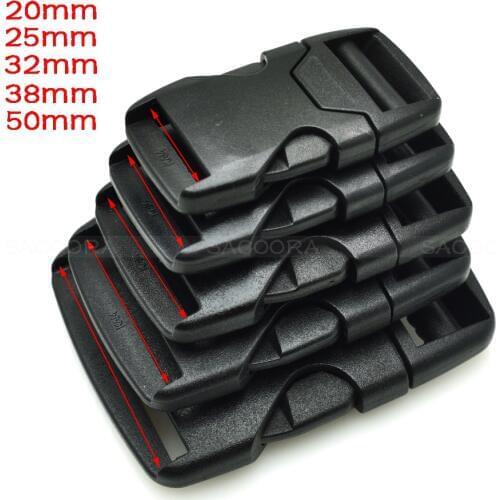 20mm 25mm 32mm 38mm 50mm Webbing Plastic Side Release Bump Buckle for Backpack Straps Luggage Outdoor sports bag