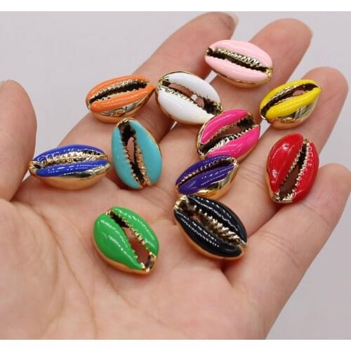 Natural Alloy Pendant Conch Shell Shape Incision Mix Color Exquisite Charms For Jewelry Making DIY Bracelet Necklace Accessories
