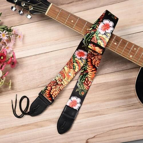 Adjustable Guitar Strap for Acoustic Electric Bass Guitar Musical Accessories Colors Optional Printed Guitar Belt