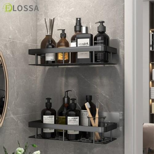 ELOSSA Bathroom Shelf Toilet Vanity Triangle Organizer Storage Rack Drain Rack Wall-mounted Shampoo Holder Bathroom Accessories