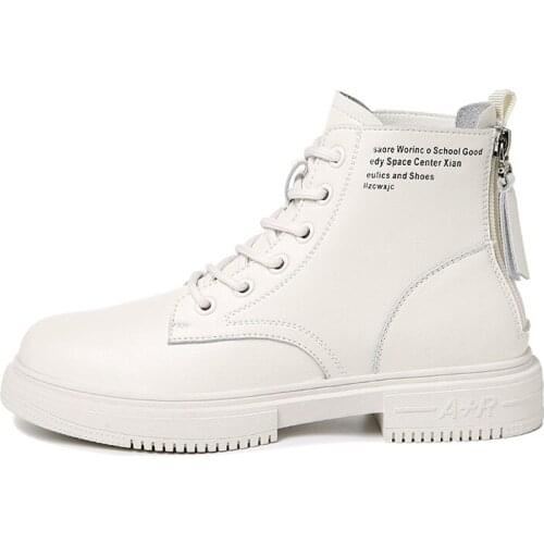 Round Toe Square Heel High-Top Shoes Lace-Up Solid Color Casual Shoes Water Platform WomenS Shoes