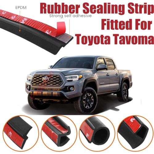 Door Seal Strip Kit Self Adhesive Window Engine Cover Soundproof Rubber Weather Draft Wind Noise Reduction For Toyota Tacoma