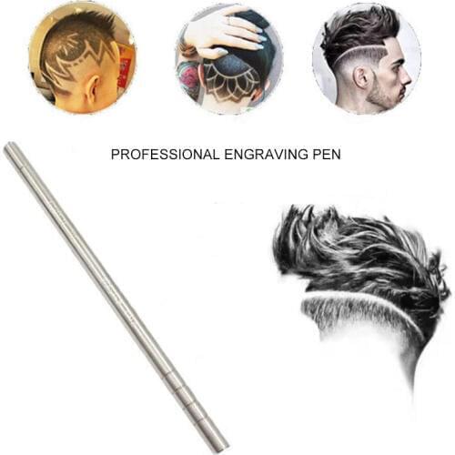 1 Pen + 10 Blade Hair Engraving Pen Magic Oil Head Notch Men Hair Steel Razor Pen Hair Razor Shaving Eyebrow Knife Shaving