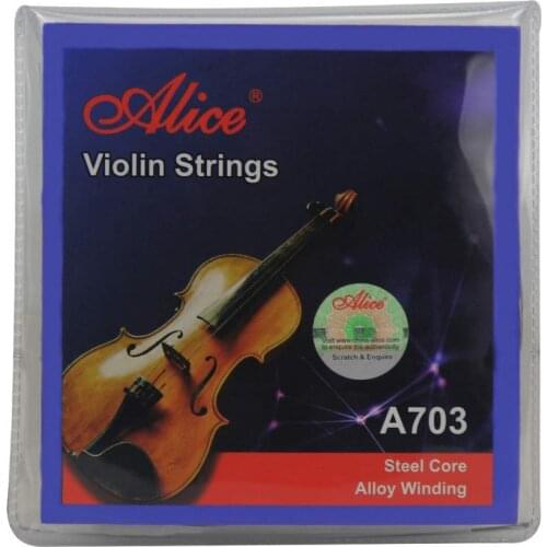 10 Sets Alice A703 Stainless Steel Core Nickel Silver Wound 4/4 Size Violin Strings